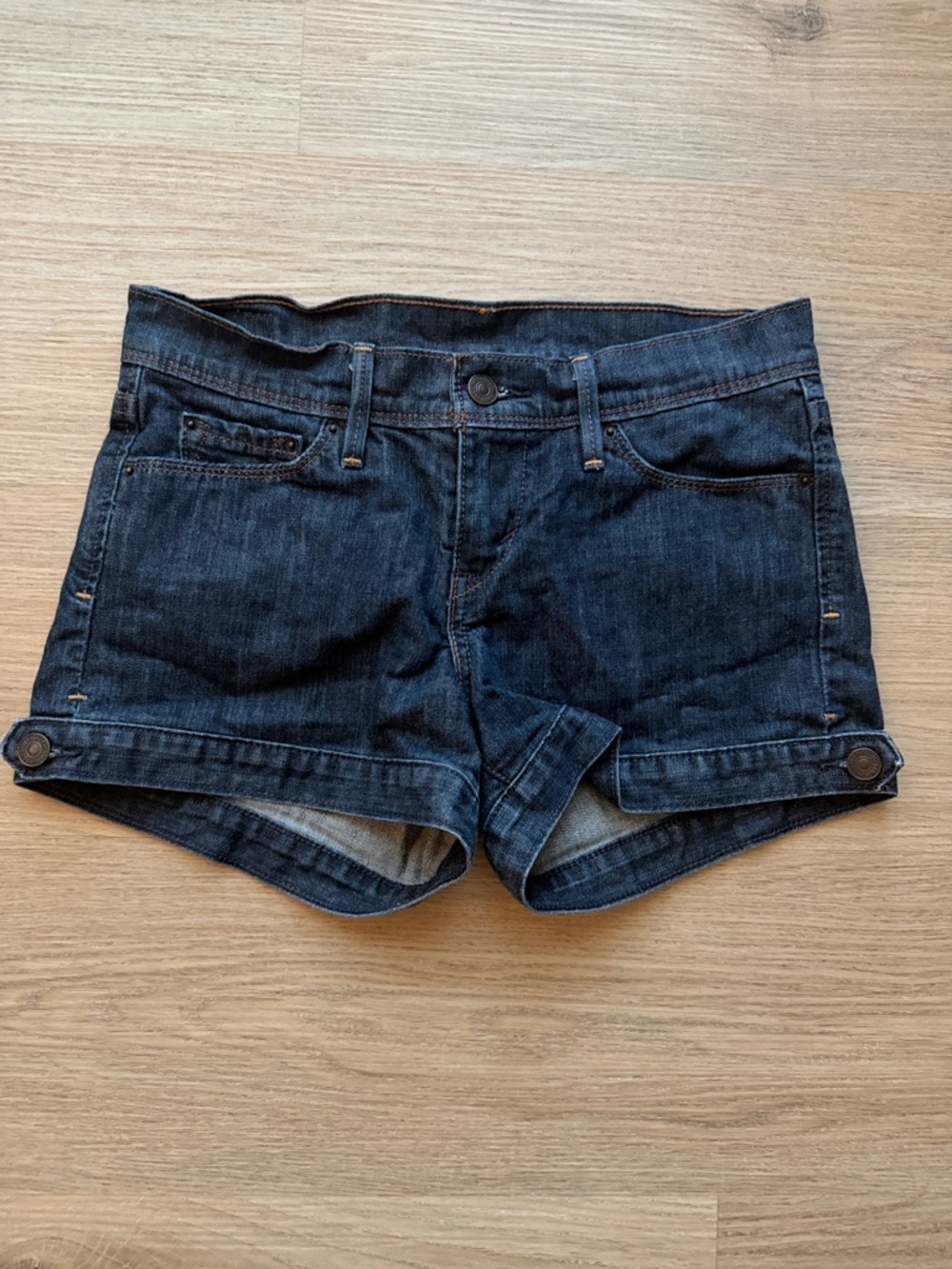 Levi's Dark Blue Denim Jean Shorts Size 0